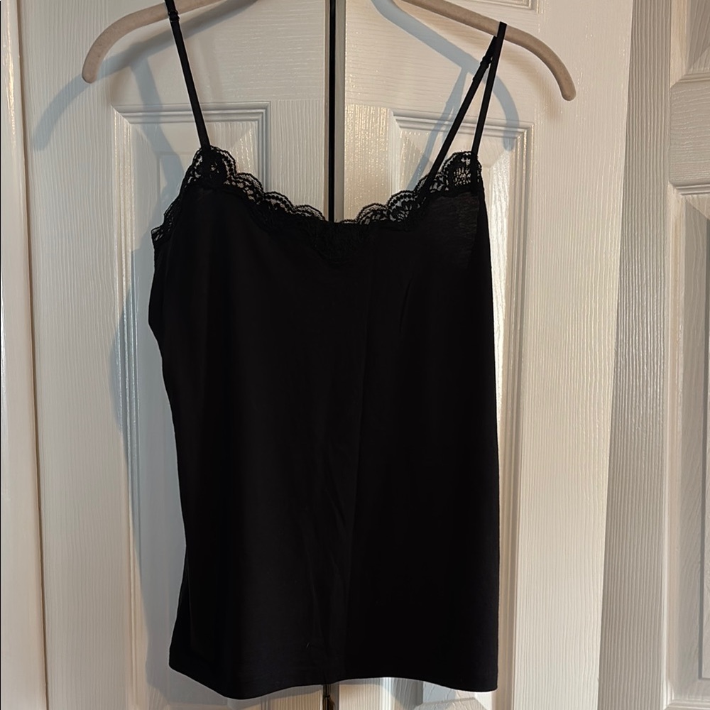 LOFT black lace camisole tank size XS NWOT